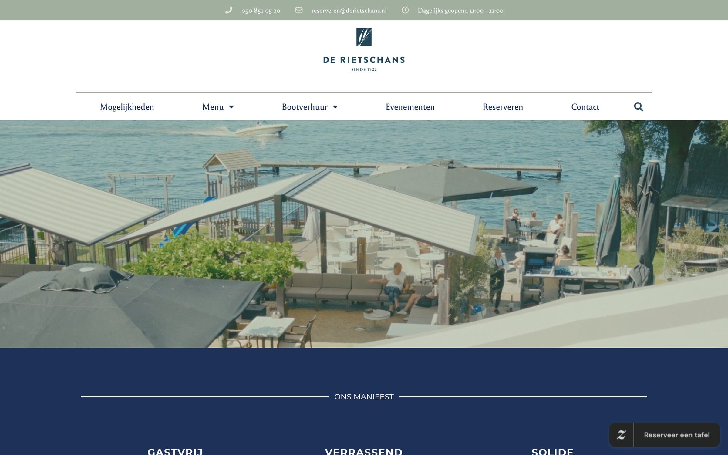 Homepage of De Rietschans