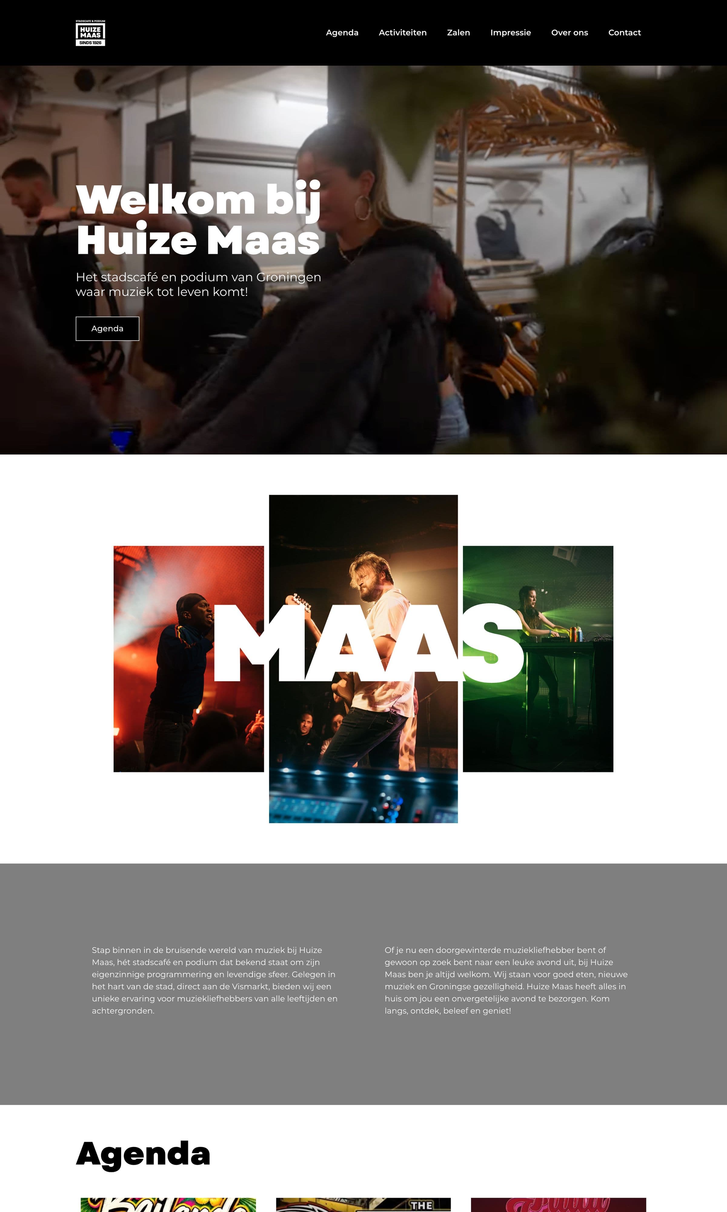 The first screens of Huize Maas, scrolled