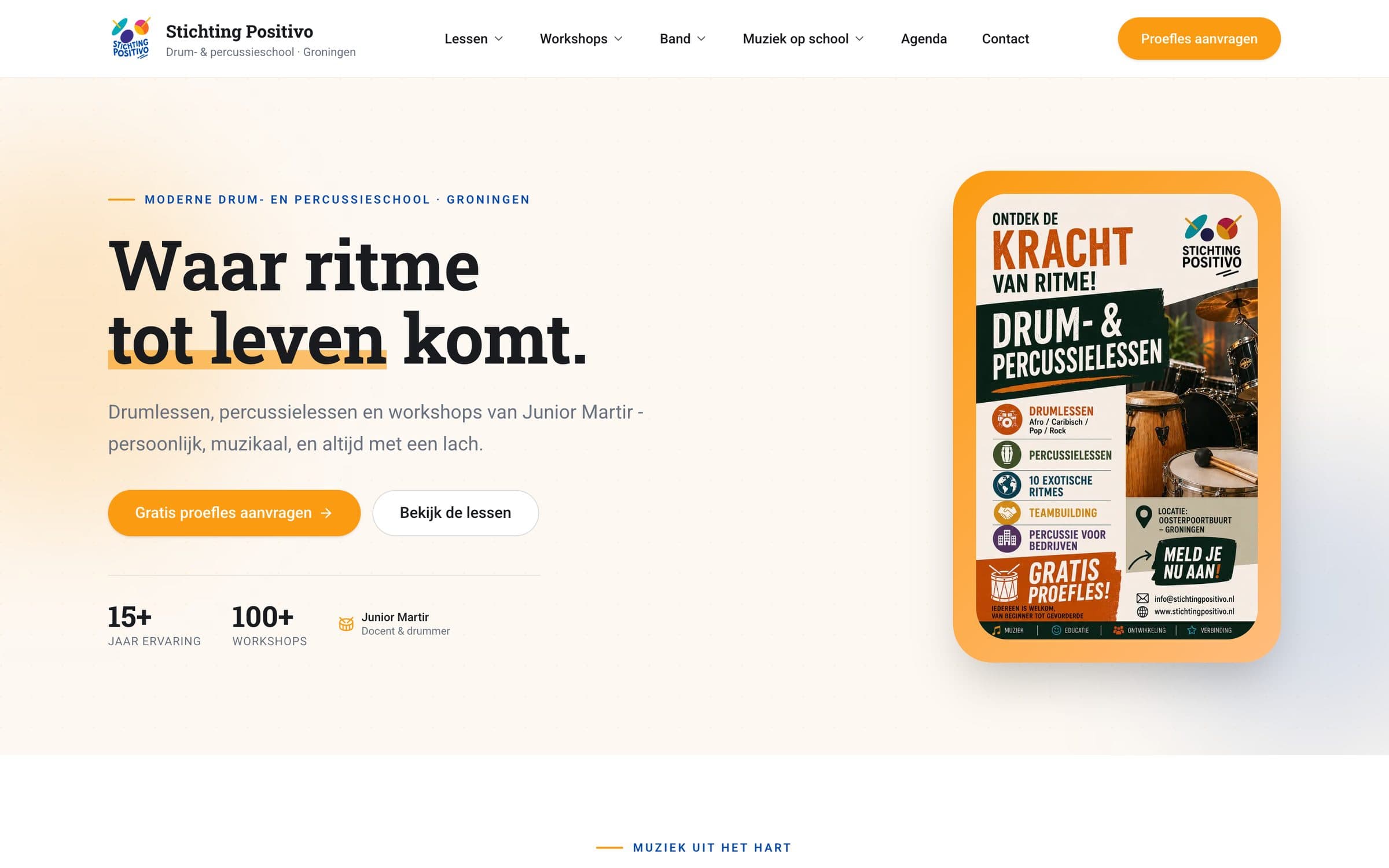 Homepage of Stichting Positivo